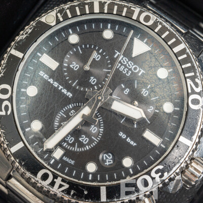 Tissot 45.5mm Seastar 1000 Chronograph Watch, Model T120.417.11.051.00