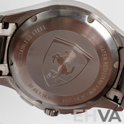 Scuderia Ferrari Watch, 0830048, Chronograph Black Dial Steel Bracelet Watch, SF.05.1.14.002, 48mm, as New