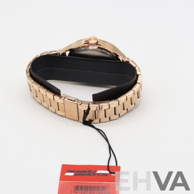Scuderia Ferrari Rose Gold Steel Blue Dial Men's Watch