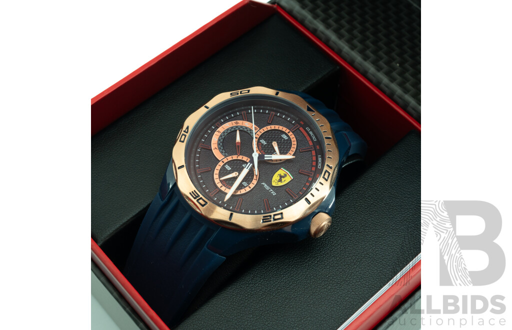 Ferrari 44mm Scuderia Pista Silicone Watch, Model 830724