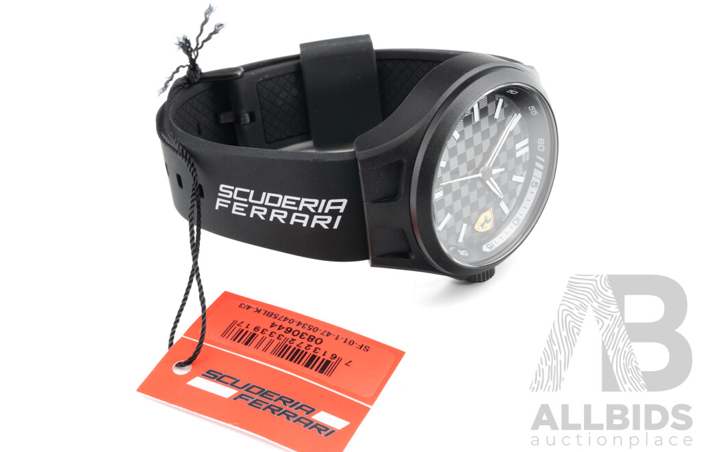 Ferrari 45mm Scuderia Pit Crew Silicone Watch, Model 830644