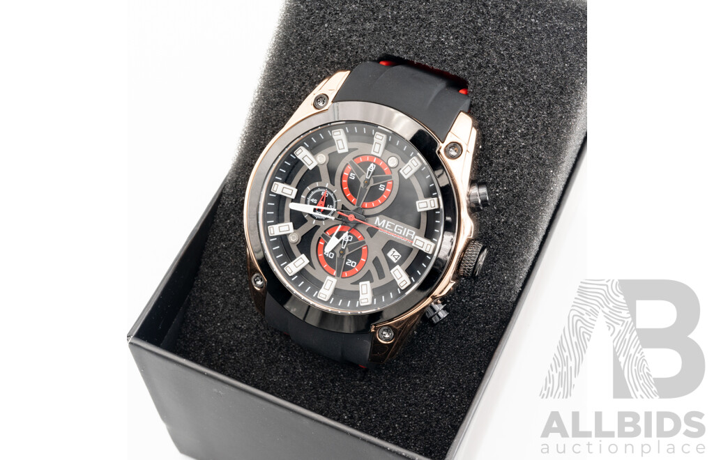 Megir 41mm Chronograph Watch, Model M2144