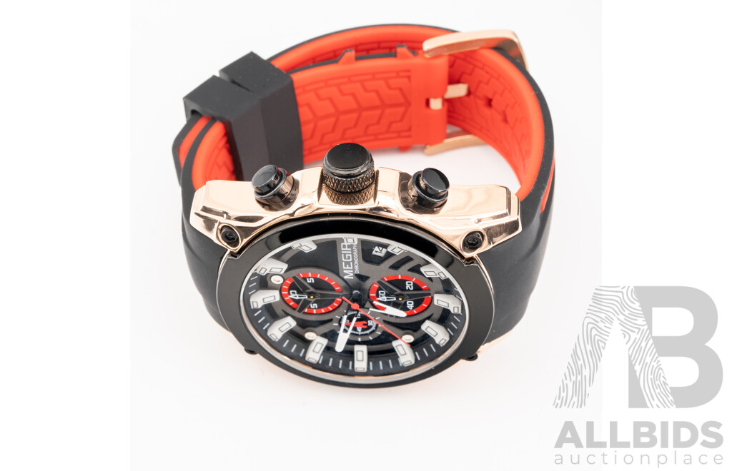 Megir 41mm Chronograph Watch, Model M2144