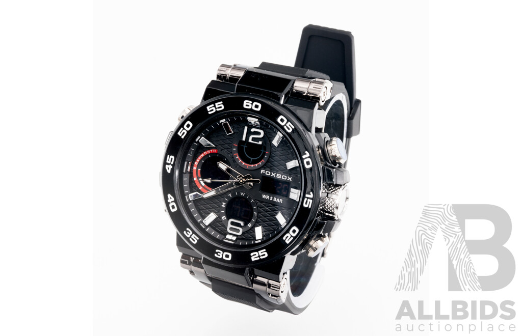 Foxbox 46mm Sport Watch, Model FB0033