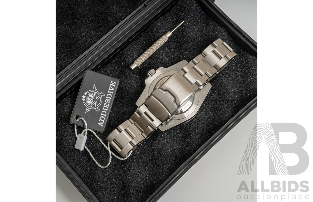 Addiesdive 41mm Sub Quartz Divers Watch, Model H3-2qz