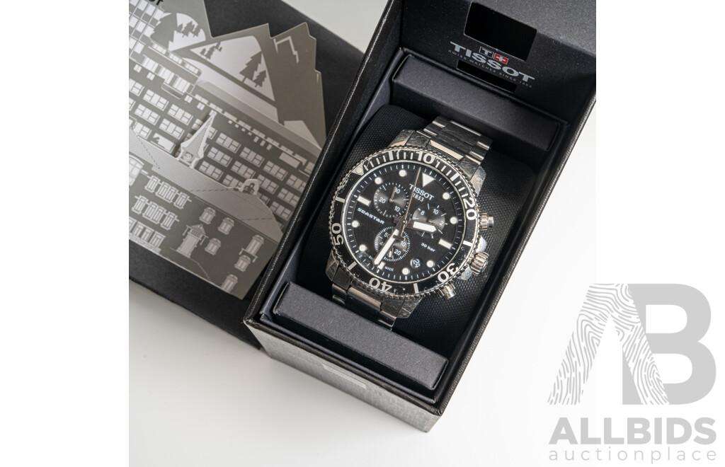 Tissot 45.5mm Seastar 1000 Chronograph Watch, Model T120.417.11.051.00