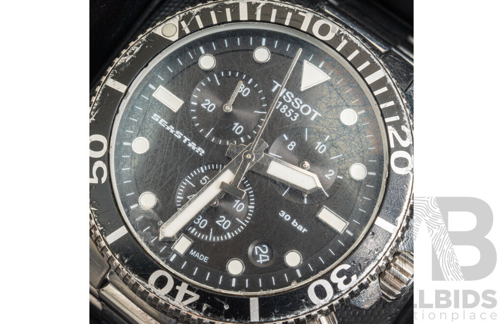 Tissot 45.5mm Seastar 1000 Chronograph Watch, Model T120.417.11.051.00