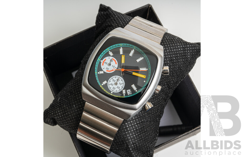 Ciloa 37mm Retro Industrial Brew Chronograph Watch, Model 611