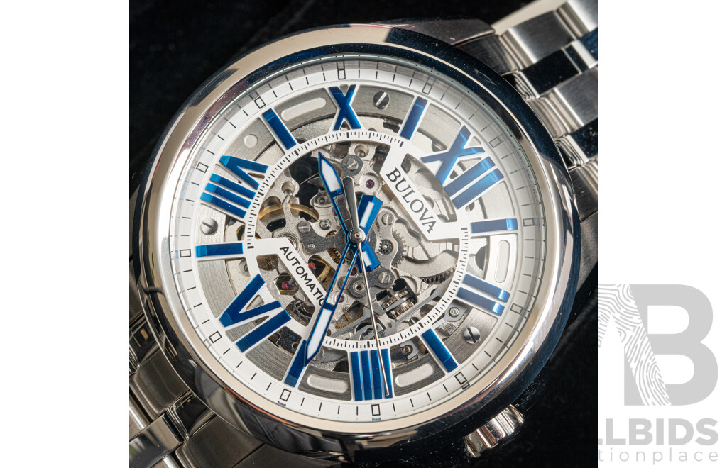 Bulova 43mm Classic Automatic Watch, Model 96A187