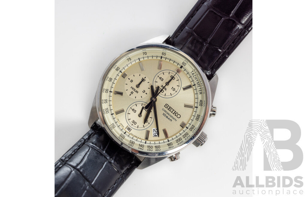 Seiko Chronograph Bar Watch, Japanese Movement, 8T67-00L0