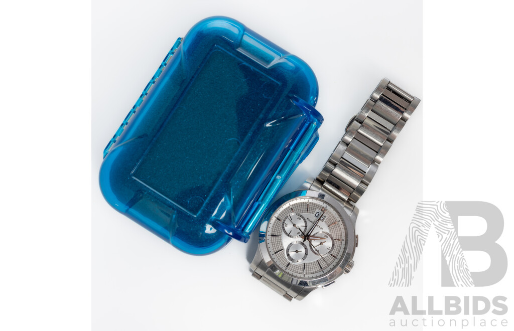Maurice Lacroix Miros Diver Chronograph Quartz Silver Dial Swiss Made Watch, WR100M, MI1077, AK87610