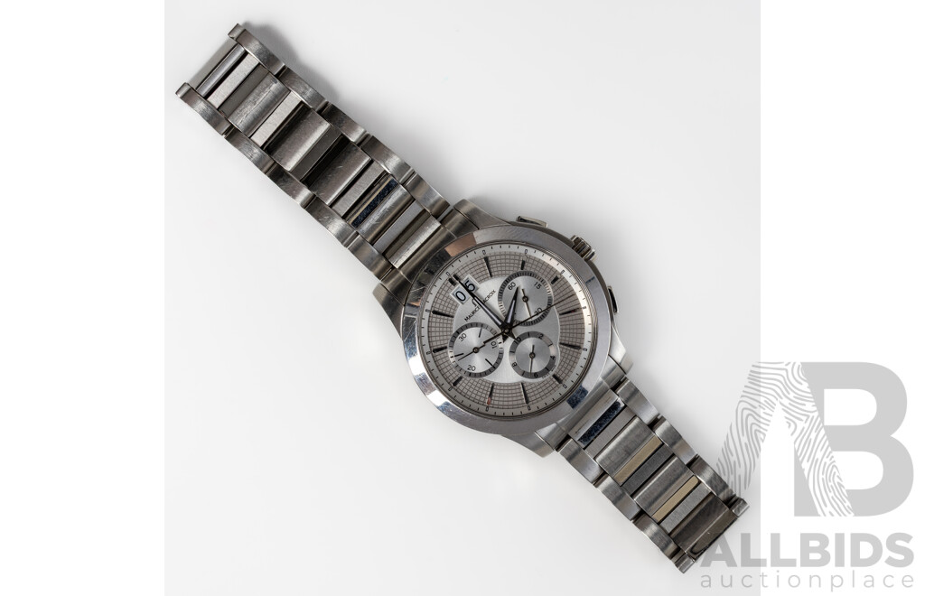 Maurice Lacroix Miros Diver Chronograph Quartz Silver Dial Swiss Made Watch, WR100M, MI1077, AK87610