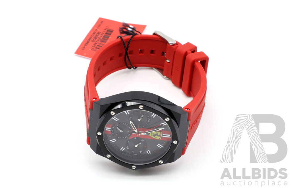 Scuderia Ferrari Aspire Red Silicone Men's Multi-function Watch