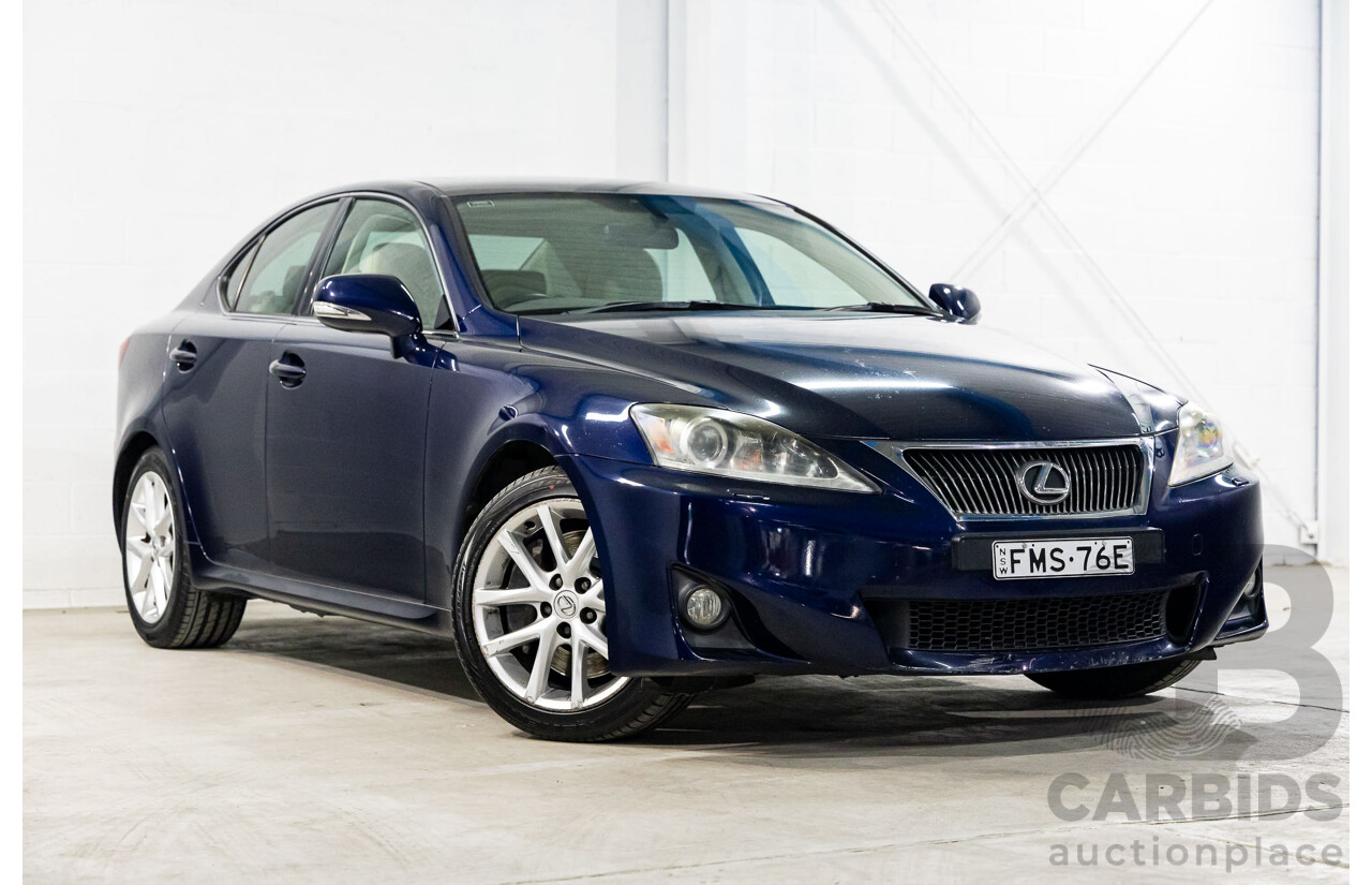 11/2010 Lexus IS350 Prestige GSE21R 4d Sedan Lapis Lazuli Blue Metallic V6 3.5L