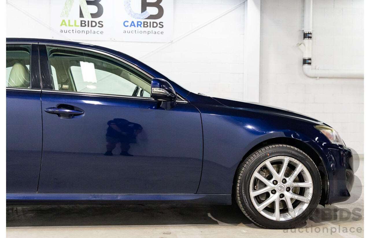 11/2010 Lexus IS350 Prestige GSE21R 4d Sedan Lapis Lazuli Blue Metallic V6 3.5L