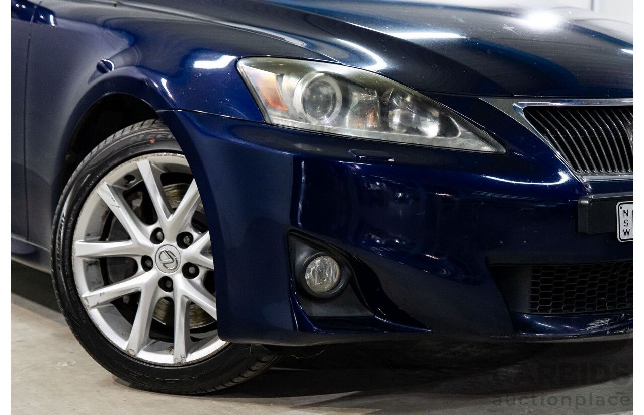 11/2010 Lexus IS350 Prestige GSE21R 4d Sedan Lapis Lazuli Blue Metallic V6 3.5L