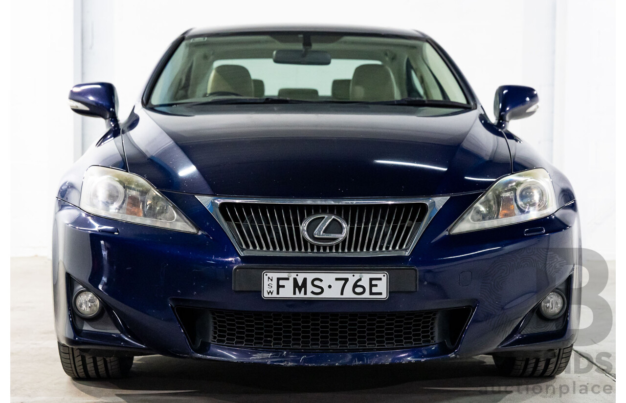 11/2010 Lexus IS350 Prestige GSE21R 4d Sedan Lapis Lazuli Blue Metallic V6 3.5L