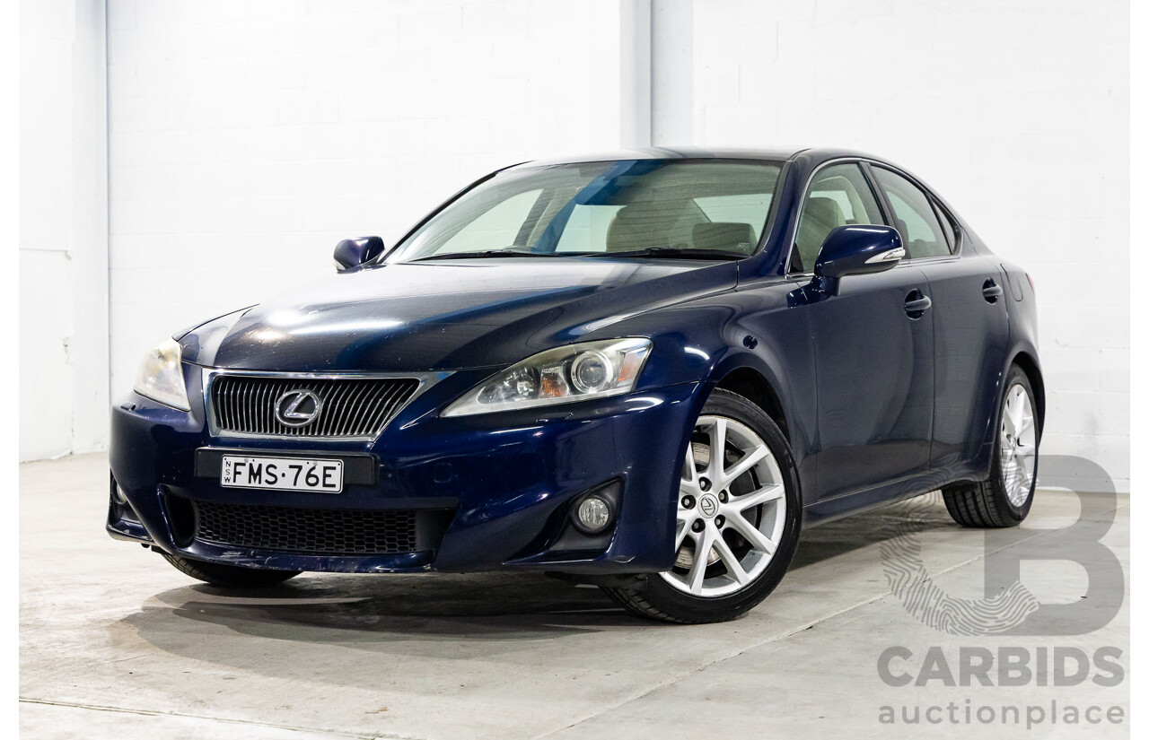 11/2010 Lexus IS350 Prestige GSE21R 4d Sedan Lapis Lazuli Blue Metallic V6 3.5L