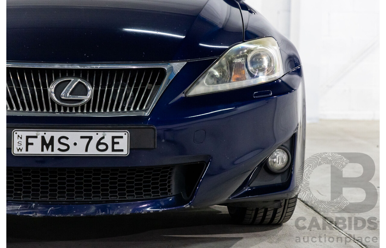 11/2010 Lexus IS350 Prestige GSE21R 4d Sedan Lapis Lazuli Blue Metallic V6 3.5L