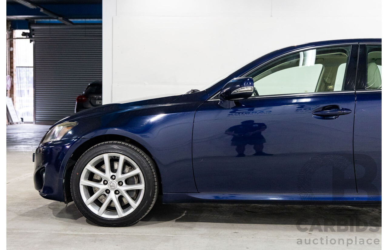 11/2010 Lexus IS350 Prestige GSE21R 4d Sedan Lapis Lazuli Blue Metallic V6 3.5L