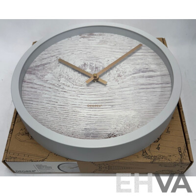 Degree 30cm Wall Clocks and Anna Gare Wall Clock - Lot of 7