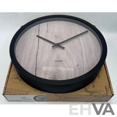 Degree 30cm Wall Clocks and Anna Gare Wall Clock - Lot of 7