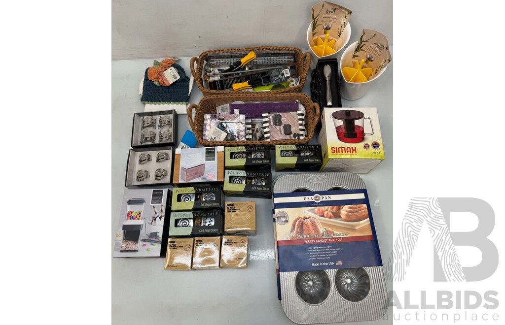 Assorted Lot of Kitchen Goods - Utensils, Dishes, and Other Tools