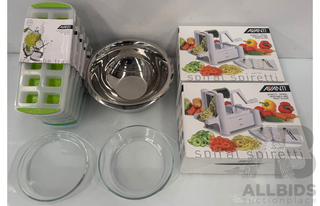 Kitchen Goods - Ice Cube Trays, Bowls, Vegetable Slicer