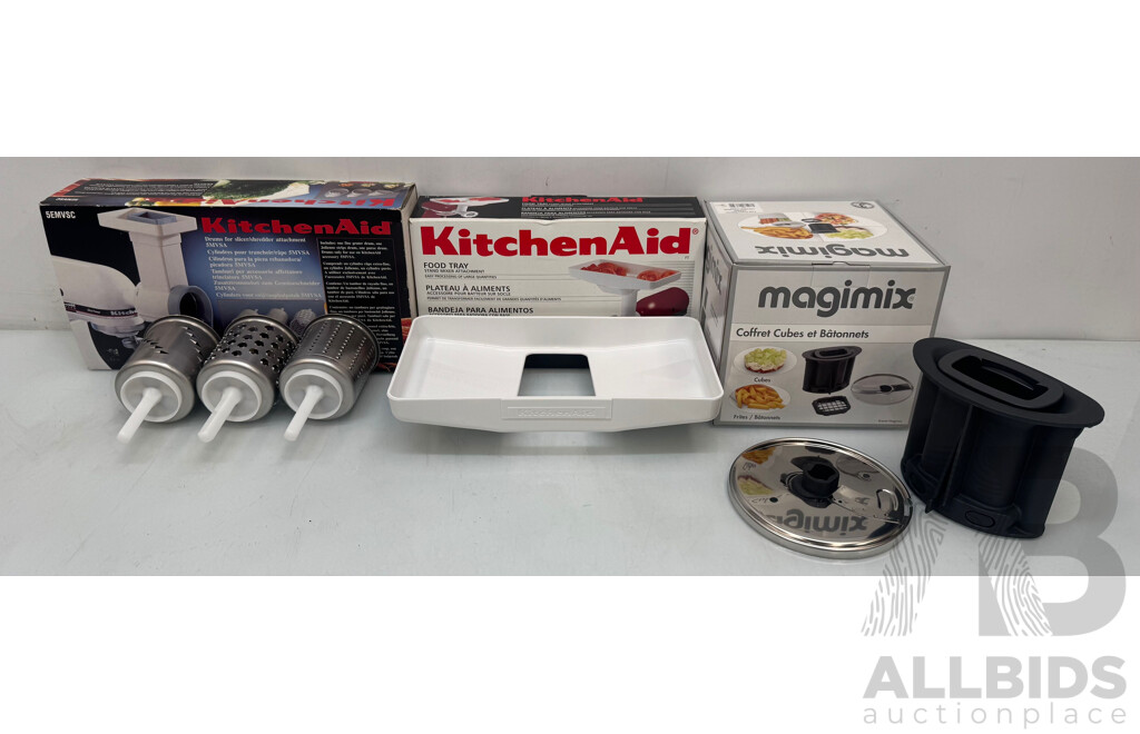 Magimix Dicer Kit, KitchenAid Food Tray & Slicer/Shredder Attachment