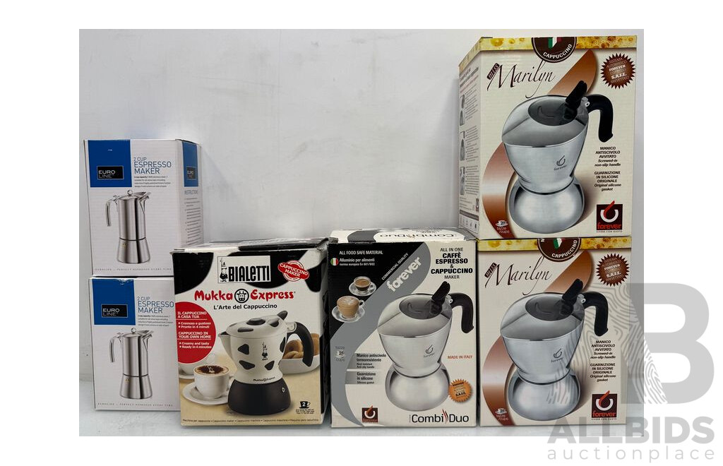 Assorted Lot of Espresso Makers - Lot of 6