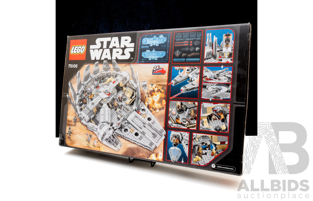 Retired Lego Set, Star Wars, Millennium Falcon, 75105, Sealed New in Box