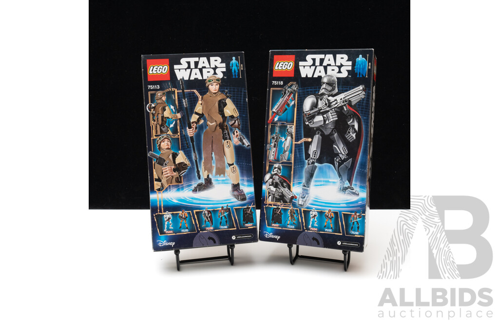 Two Retired Lego Sets, Star Wars, Buildable Figures, 75113 & 75118, Sealed New in Boxes