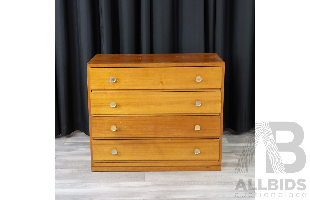 Art Deco Veneered Chest of Four Drawers