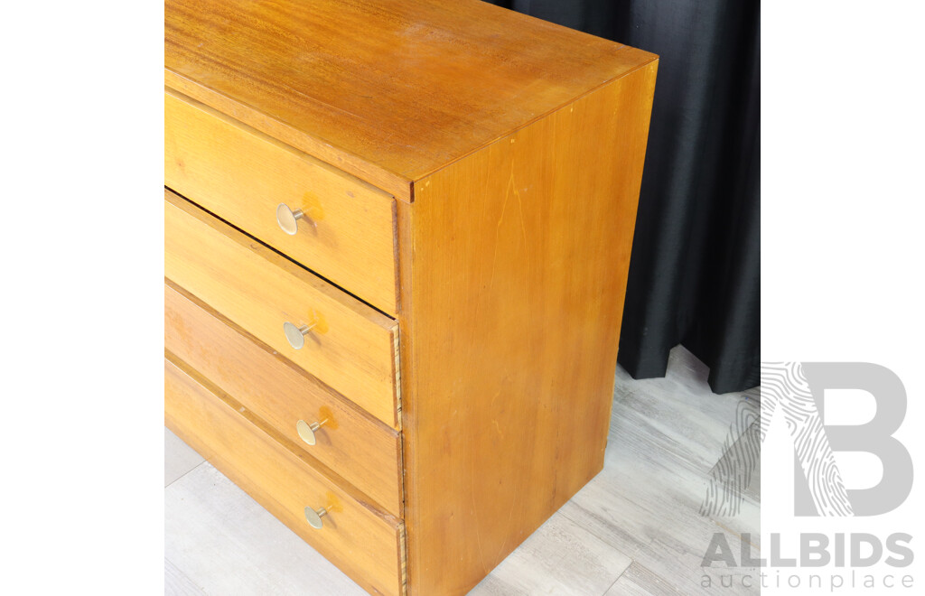 Art Deco Veneered Chest of Four Drawers