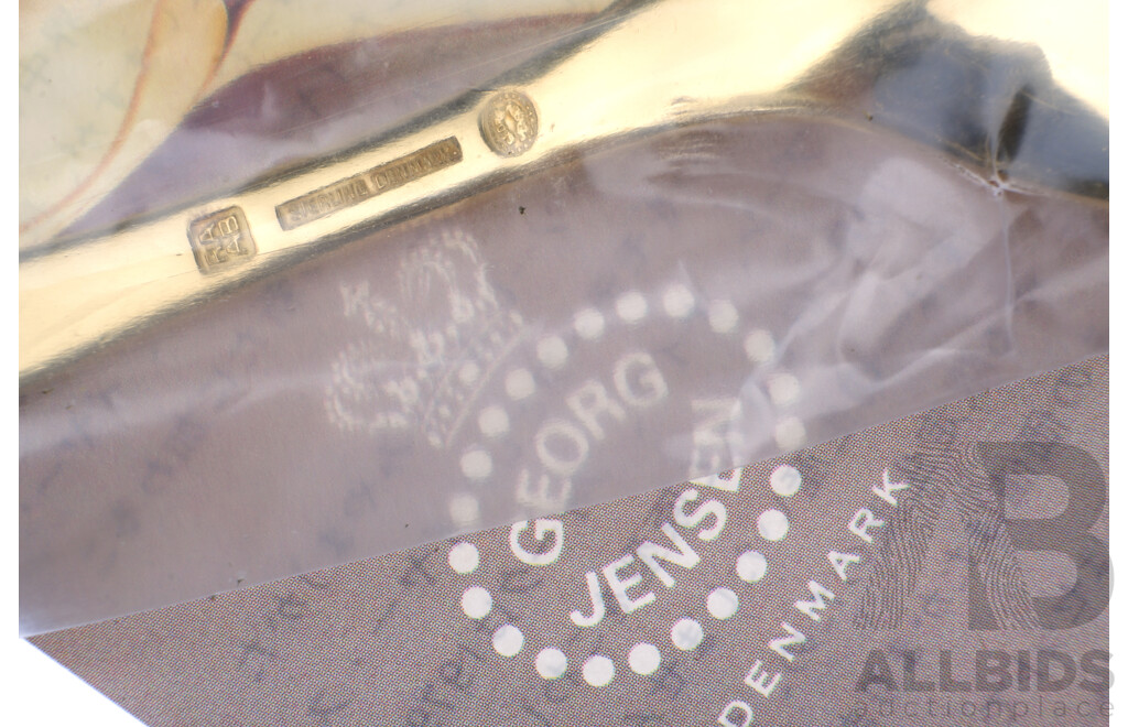 Retro Georg Jensen 1979 Gilded Sterling Silver .925 Annual Spoon in Original Box