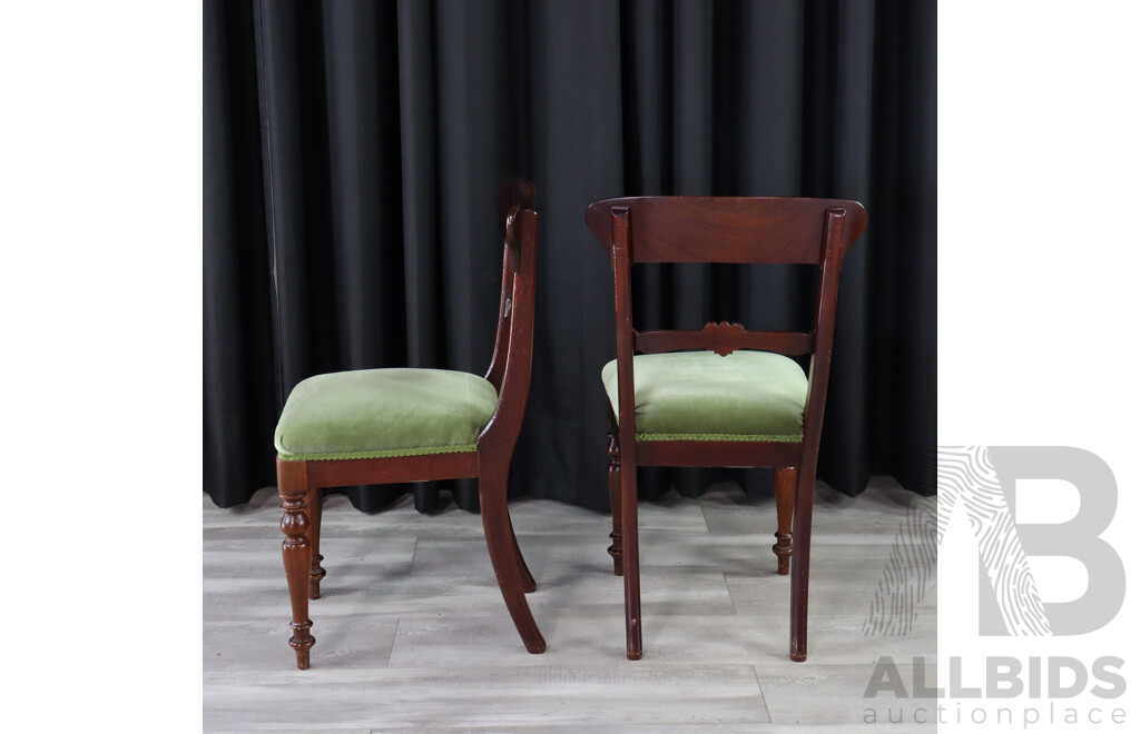 Set of Four Victorian Cedar Spoon Back Dining Chairs