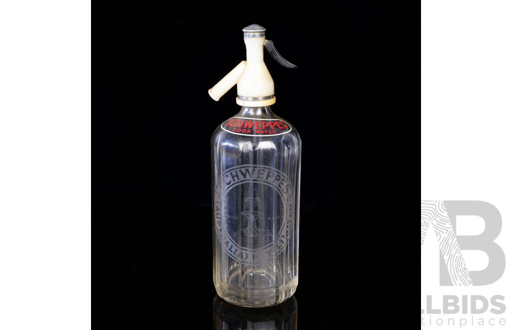 Vintage Glass Schweppes Soda Siphon