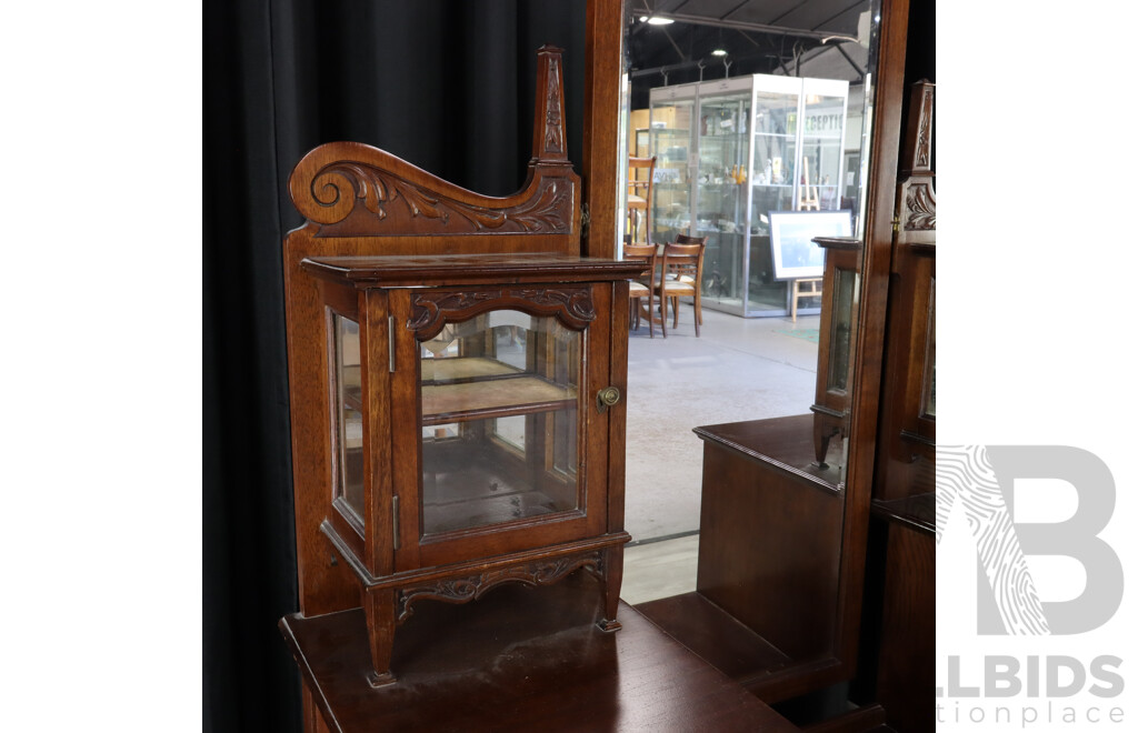 Edwardian Mahogany Mirrored Back Dressing Chest