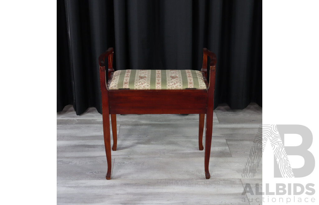 Late Edwardian Oak Piano Stool