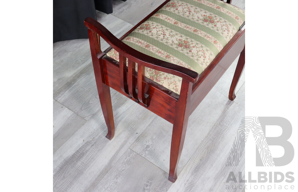 Late Edwardian Oak Piano Stool