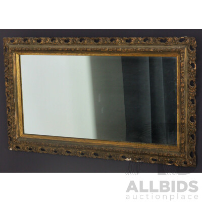 Vintage Pierced Timber Framed Mirror