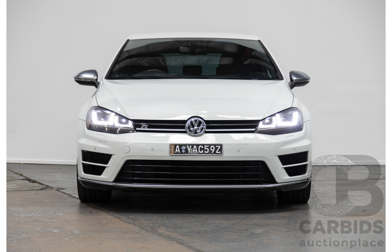 6/2016 Volkswagen Golf R (AWD) AU MY16 5d Hatchback Pure White 2.0L Turbo