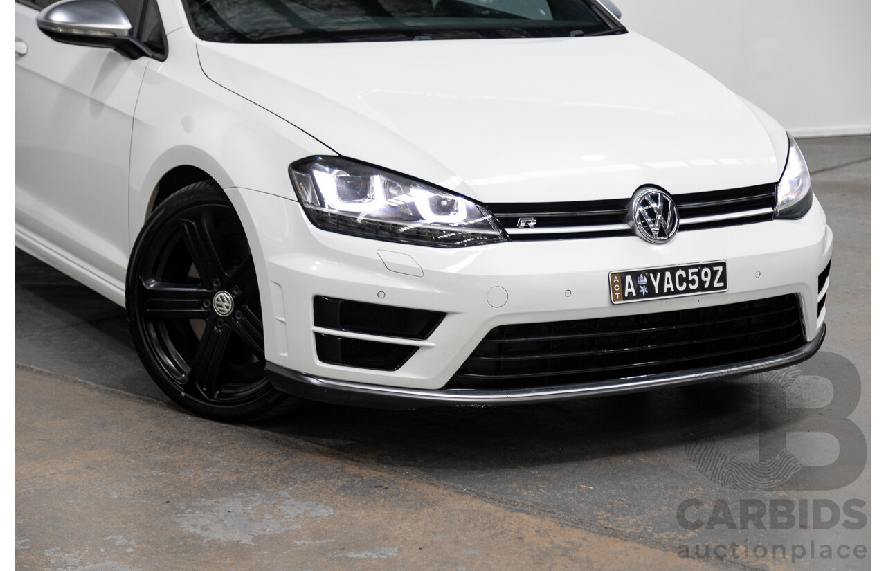 6/2016 Volkswagen Golf R (AWD) AU MY16 5d Hatchback Pure White 2.0L Turbo