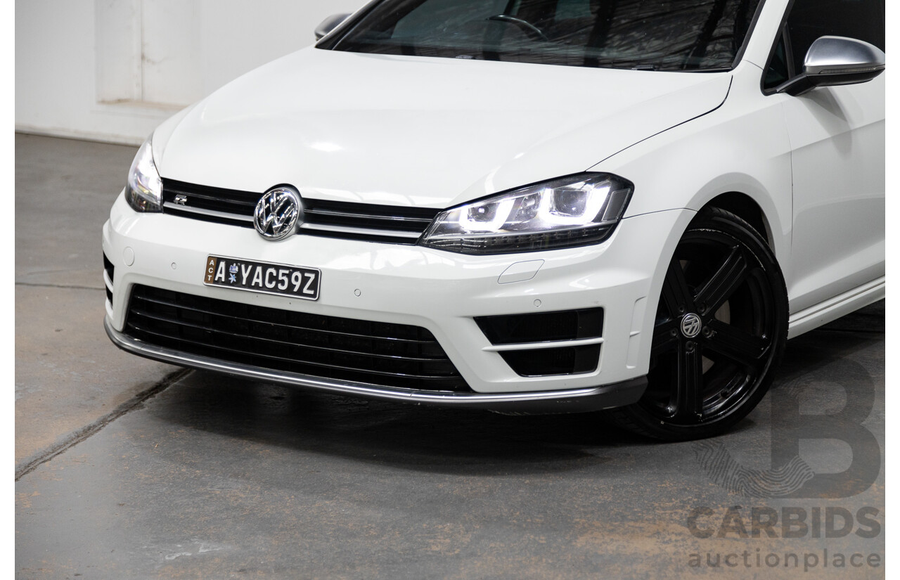 6/2016 Volkswagen Golf R (AWD) AU MY16 5d Hatchback Pure White 2.0L Turbo