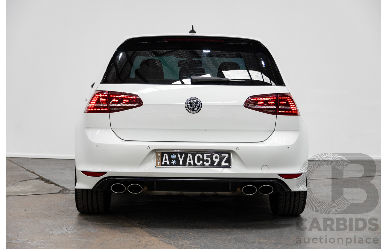 6/2016 Volkswagen Golf R (AWD) AU MY16 5d Hatchback Pure White 2.0L Turbo