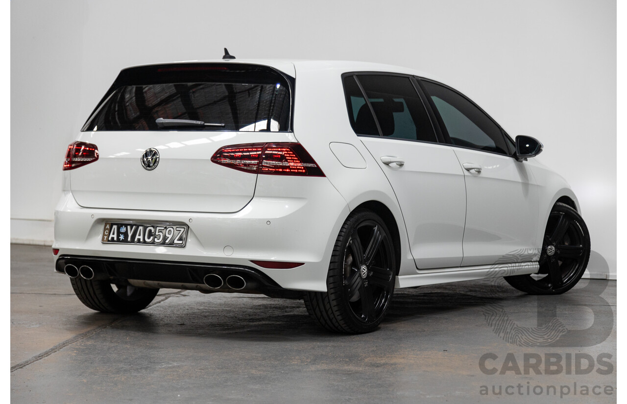 6/2016 Volkswagen Golf R (AWD) AU MY16 5d Hatchback Pure White 2.0L Turbo