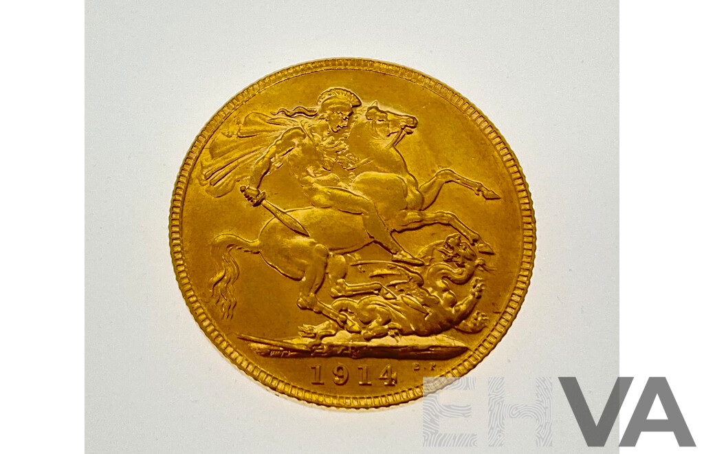 Australian 1914 Gold Sovereign, Perth Mint