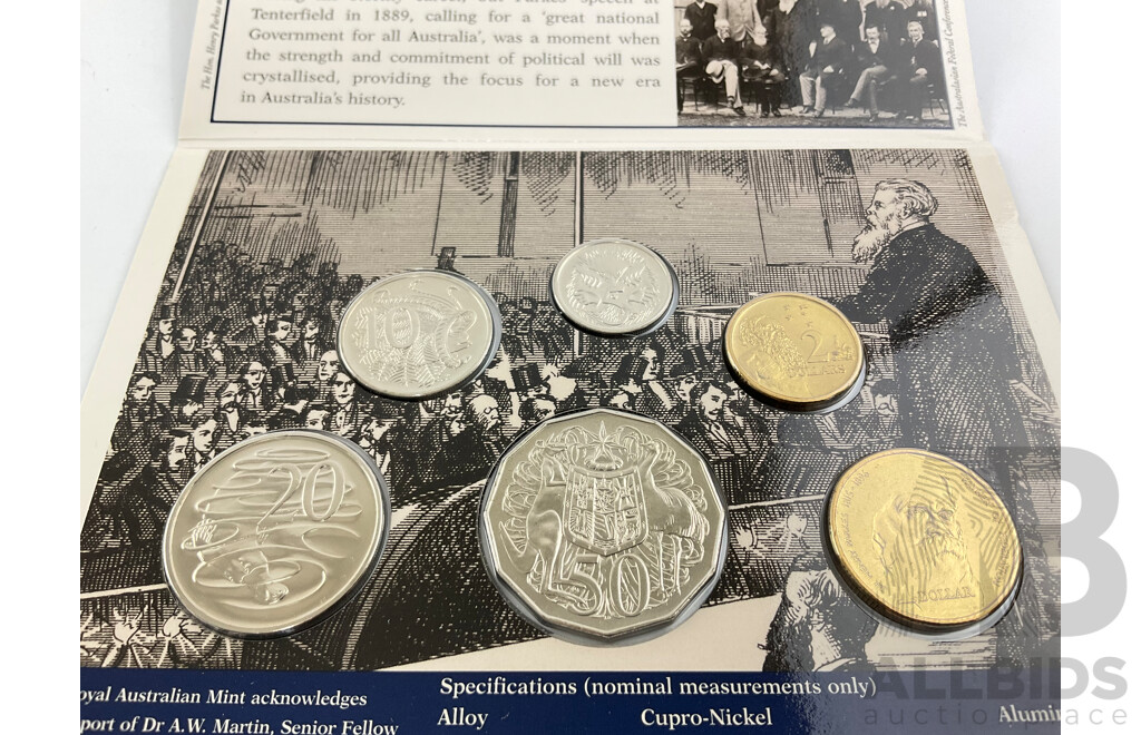 Australian RAM 1996 Six UNC Coin Set, Sir Henry Parkes