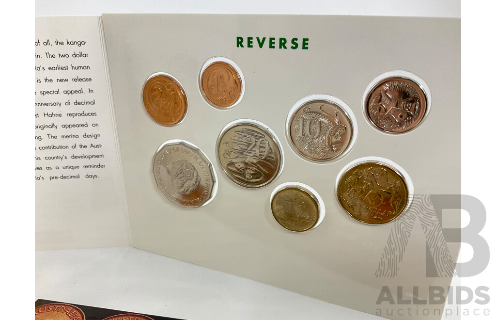 Australian RAM 1991 Eight UNC Coin Set, Twenty Five Years of Decimal Currency
