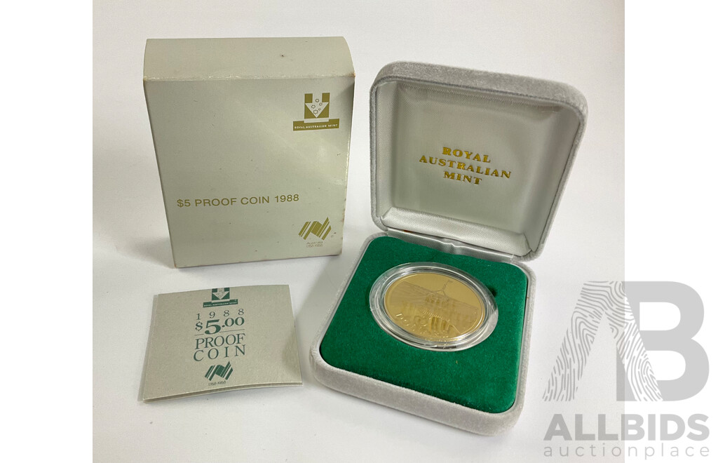 Australian RAM 1988 Proof Five Dollar Coin